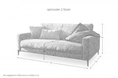 Uptown von Candy - Lounge-Garnitur rechts light-grey