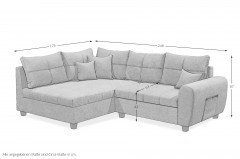 Lea-LE20 von ED-Lifestyle - Eckcouch links senf