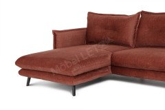 Lazio von Benformato - Eckgarnitur links koralle