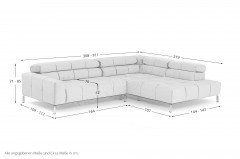 Cleveland von Candy - Ecksofa Ausführung rechts silver