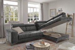 Prag von ED-Lifestyle - Eckgarnitur rechts anthrazit