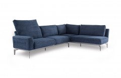Draba von ADA Mindful Living - Ecksofa rechts steel-blue
