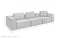 Watertown 2.0 von Candy - Megasofa sand