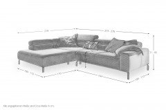 Spring-LE24 von Candy - Eckcouch Ausführung links grey