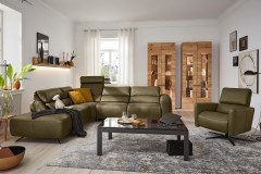 MR 260 von Musterring - Eckgarnitur links moos