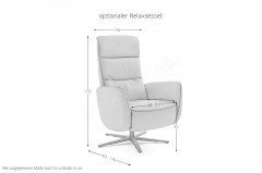 MR 1380 von Musterring - Ledersofa Variante rechts honey