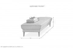 MR 1350 von Musterring - Ecksofa Variante rechts graphit