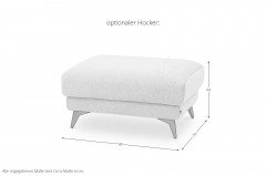 Midland-LE25 von set one by Musterring - Ecksofa Variante links natur