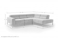 Cleveland Move von Candy - Ecksofa Ausführung rechts nature