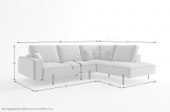 Celaya von Primavera Furniture - Ecksofa Variante rechts hellbeige