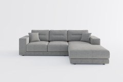 Verona von Primavera Furniture - Ecksofa rechts graubeige
