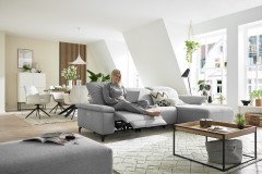 MR 370 von Musterring - Ecksofa Variante rechts platin